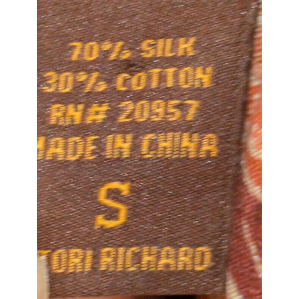 Tori Richard Shirt Mens Small  Short Sleeve‎ Button Up 70% Silk 30% Cot Hawaiian - Picture 4 of 4